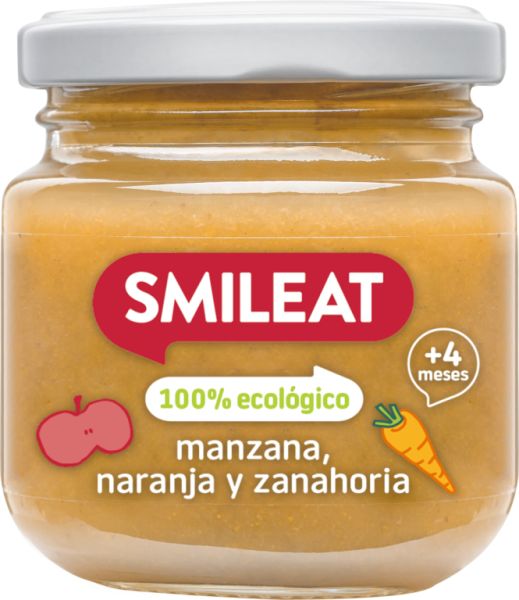 VASETTO MELA, CAROTE E ARANCIA 130 g ECO - SMILEAT