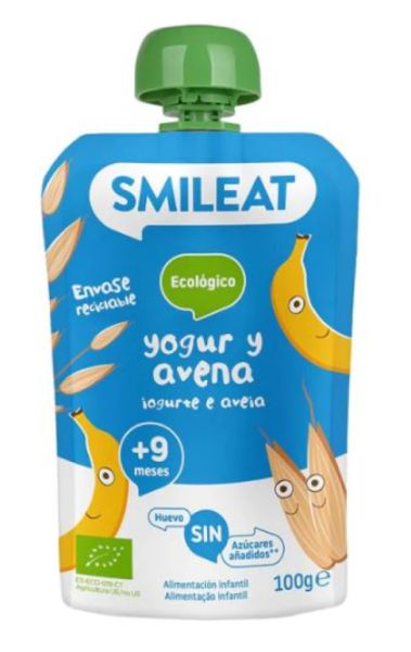 BEUTEL JOGHURT UND HAFER 100 g ECO - SMILEAT