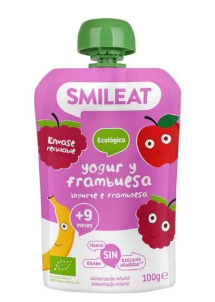 BEUTEL JOGHURT UND HIMBEERE 100 g ECO - SMILEAT