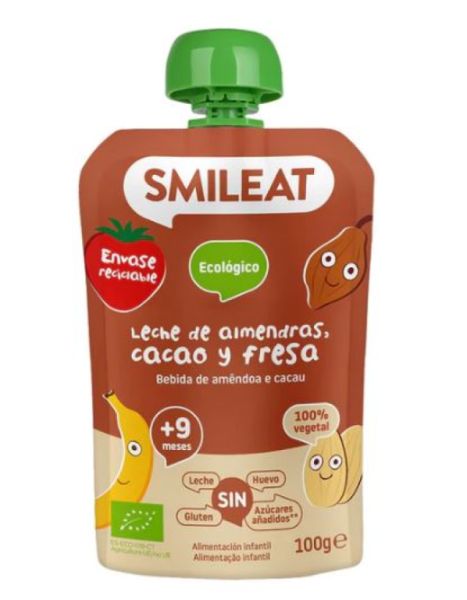 AMANDELCACAO EN AARDBEI ZAKJE 100 g ECO - SMILEAT