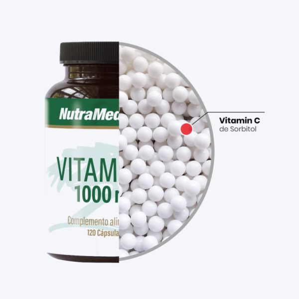 Vitamin C 1000 mg 120 Capsules - NUTRAMEDIX Img 2