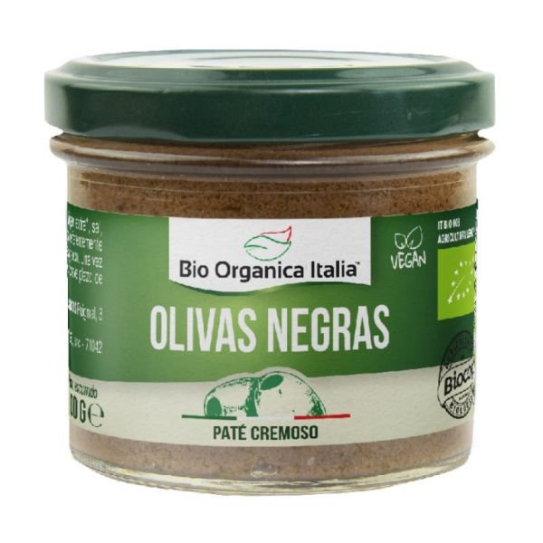 Pat Zwarte Olijven 100 g - BIO ORGANIC ITALIA