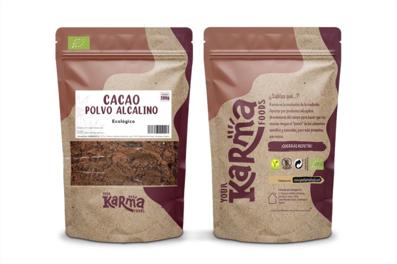 Cacao en Polvo Alcalino 200 g - KARMA