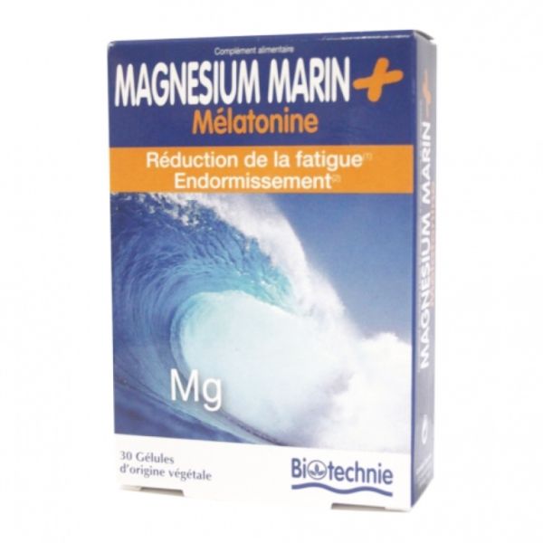 Marine Magnesium and Melatonin 30 Vegetable Capsules