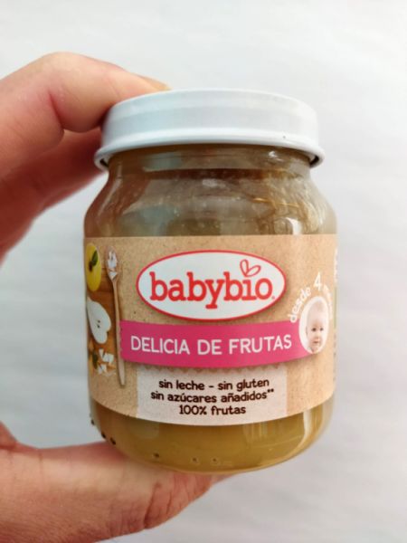 Biologische Perzik Appel Potito 130 g - BABYBIO