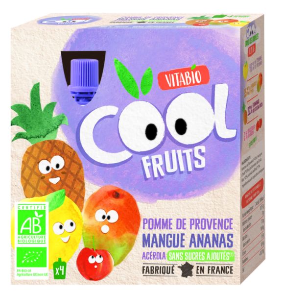 Cool Fruits Apfel Mango Ananas BIO 4 x 90 g