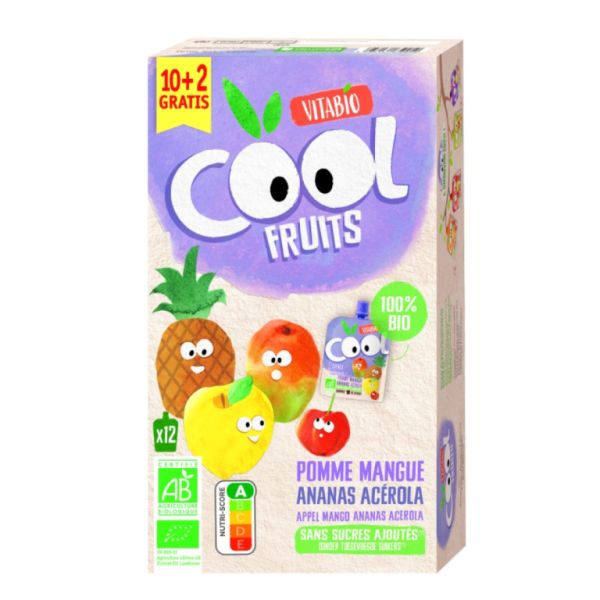 Cool Fruits Apfel Mango Ananas BIO Packung 12 x 90 g