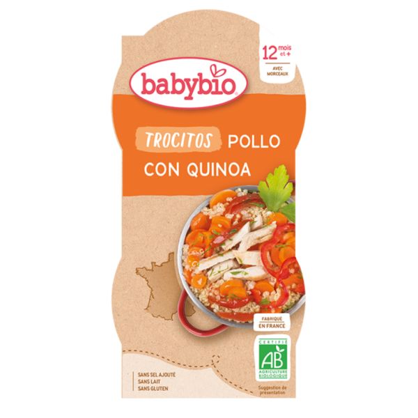 Mení de Día Trocitos Pollo Quinoa BIO 2 x 200 g