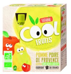 Kopen BABYBIO Cool Fruits Appel Peer BIO Pack 4 x 90 g Door 3,60€