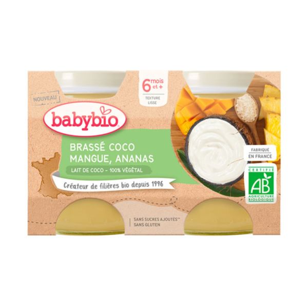 Coconut Mango Pineapple Yogurt 2X130 g - BABYBIO