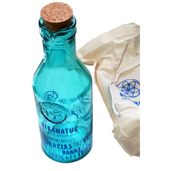 Ampolla de vidre blau Harmony Bottle - ALKANATUR Img 3