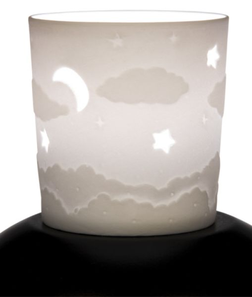 VOILIER PORCELAINE BLANCHE VERRE LUNA 5/6X8 CM HAUT