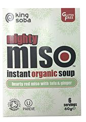 Buy KING SOBA Miso Soup with Tofu and Ginger Gluten Free BIO 6 By 5,92€