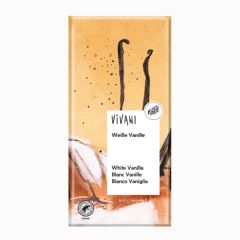 Acheter VIVANI CHOCOLAT BLANC BIO A LA VANILLE BOURBON 80g Par 2,99€