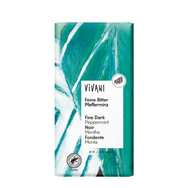 BIO DARK CHOCOLATE 68% WITH MINT 100g - VIVANI