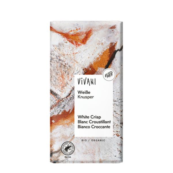 BIO WHITE CHOCOLATE WITH PUFFED RICE 100g - VIVANI