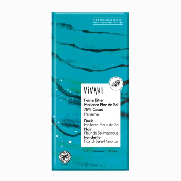 DARK CHOCOLATE 75% PANAMA FLOWER SALT ORGANIC 80g