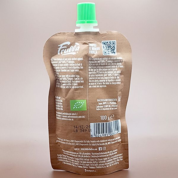 Purée de Poire Bio 100g - FRULLA Img 3