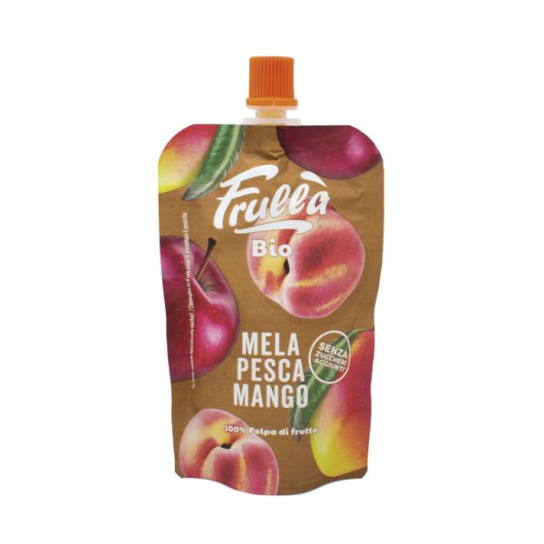 Purea di Mela, Pesca e Mango Bio 100g - FRULLA