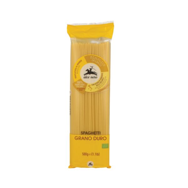 Spaghetti di grano duro biologico 500g - ALCE NERO