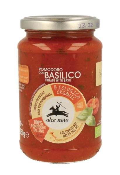 Bio-Tomatensauce mit Basilikum 350 gr - ALCE NERO