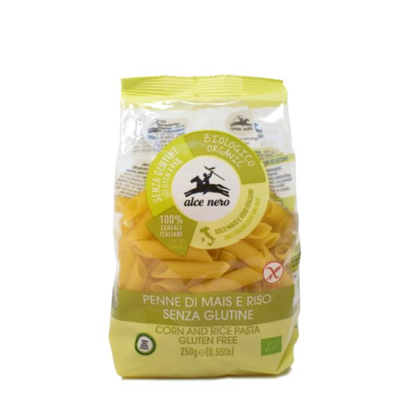 Penne maïs en biologische glutenvrije rijst 250 gr