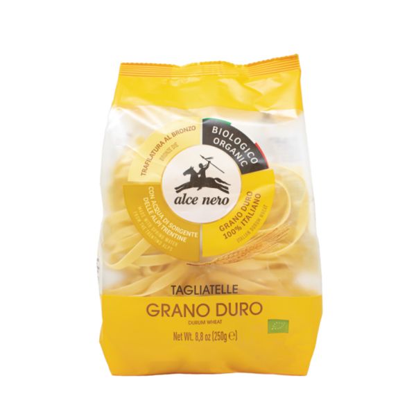 Organic durum wheat noodles 250 gr - ALCE NERO