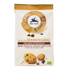 Buy ALCE NERO Semi-wholemeal biscuits with organic chocolate chips 250 gr By 3,80€