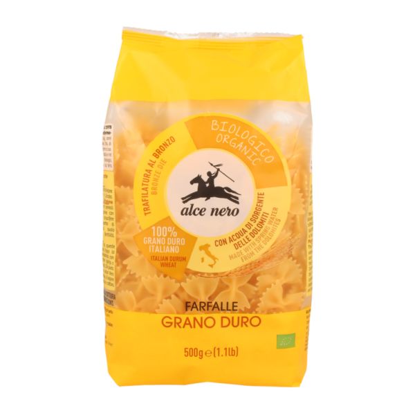 Organic durum wheat bows 500 gr - ALCE NERO