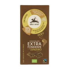 Comprar ALCE NERO Chocolate amargo bio com tablete de gengibre 50 gr Por 2,70€