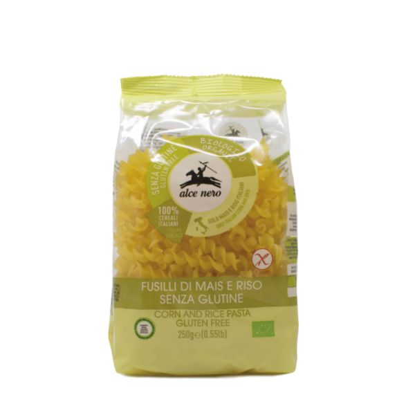 Fusilli corn and rice gluten free bio 250 gr