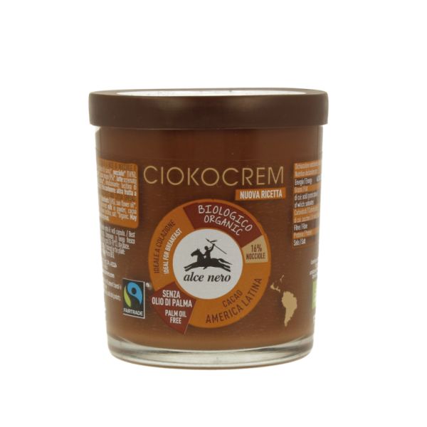 Bio-Schokocreme mit Haselnüssen 180g - ALCE NERO