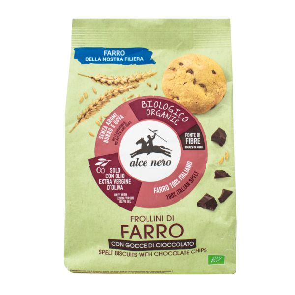 Biscotti al Farro con Gocce di Cioccolato Bio 300 g