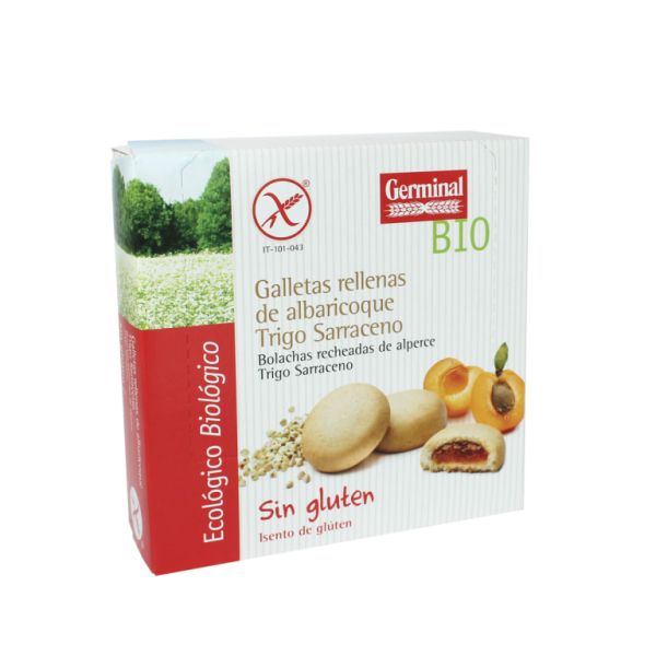 Galetes Sense Gluten Blat Sarraí Farcides D'Albercoc 200g Bio