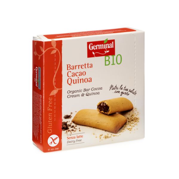 Barra Sem Glúten Recheada de Quinoa com Cacau Orgânico 180g