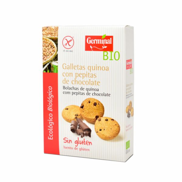 Biscotti Senza Glutine Quinoa Pepitas Choco Bio 250g