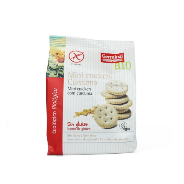 Glutenfreie Mini-Cracker mit Bio-Kurkuma 100g