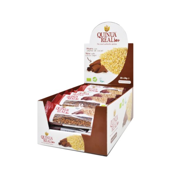 Barrita Quinoa Real y Cacao Bio 20 g Caja 20 Unidades