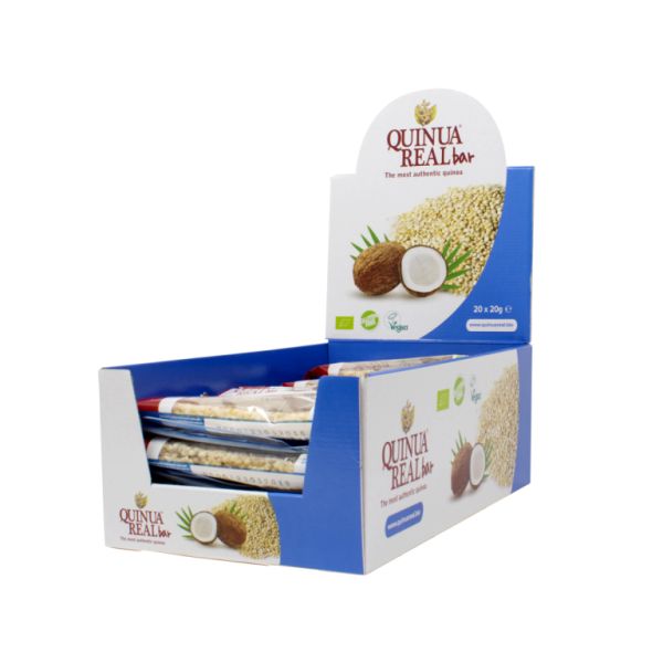 Barreta Quinoa Real i Coco Bio 20 g Caixa 20 Unitats