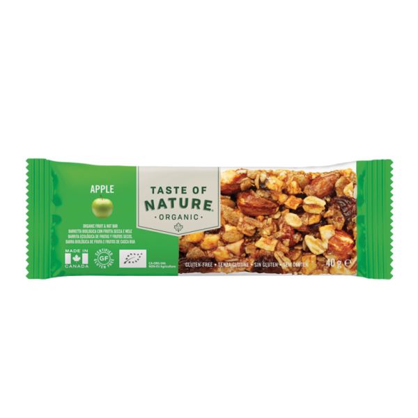 Organic Apple Nuts Bar 40 g Box 16 Units