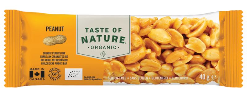 Organic Peanut Bar 40 g Box 16 Units