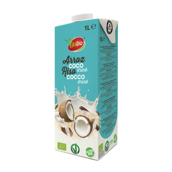 BEBIDA ARROZ CON COCO SIN GLUTEN BIO 1Lt Caja 6 Unidades