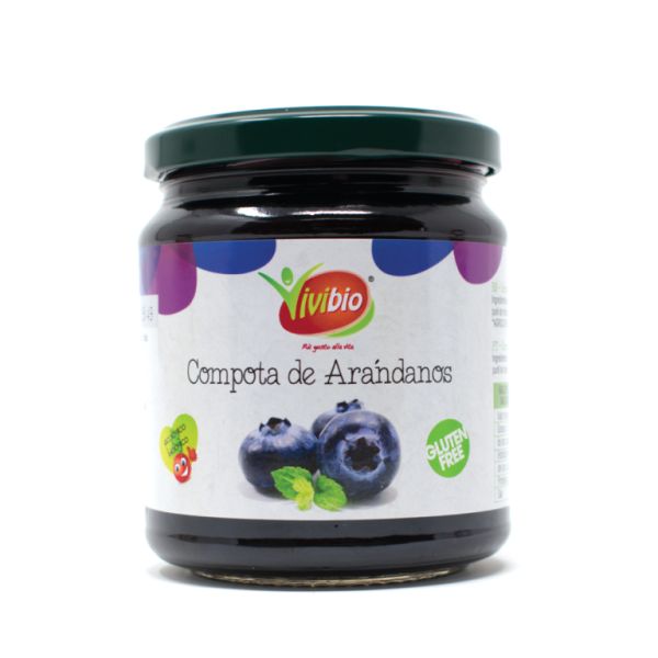 Biologische bosbessencompote 320g - VIVIBIO