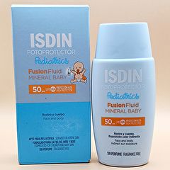 Acheter ISDIN Écran solaire minéral SPF 50 pour bébé pédiatrie Par 16,27€