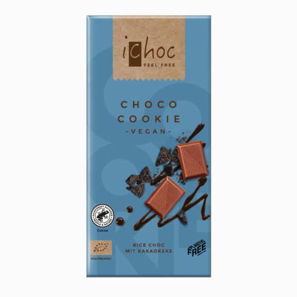 Vegan Chocolate with Organic Cocoa Cookies 80 g