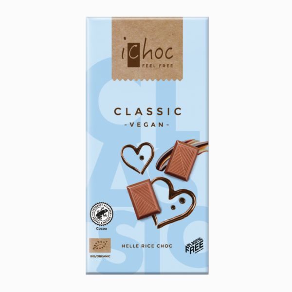 Bio klassische vegane Schokolade 80 g - ICHOC