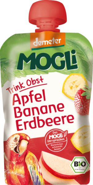 Äpple Banan och Jordgubbssmoothie 120 g - MOGLI