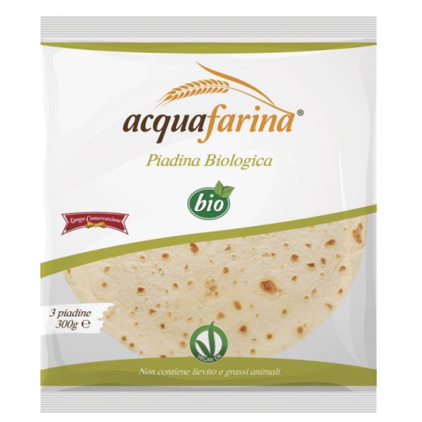 Piadina grano Bio 3 unità 300 grammi - AQUAFARINA