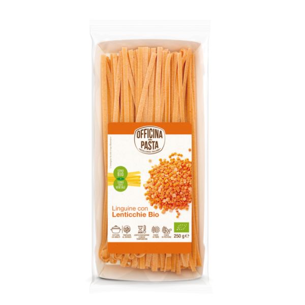 LIGUINE CON LENTICCHIE ROSSE BIO 250g - OFFICINA P