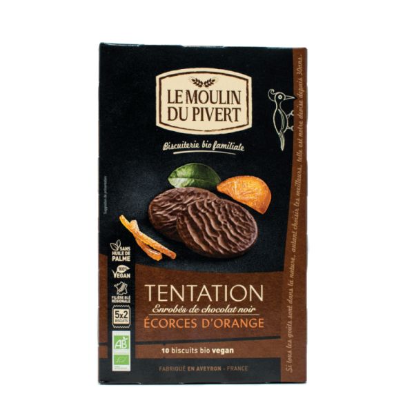 BISCUITS TENTATION A L'ORANGE BIO 130g - LE MOULIN